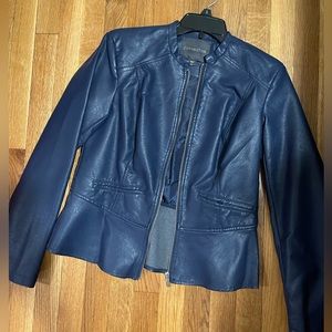 Navy Leather jacket size M